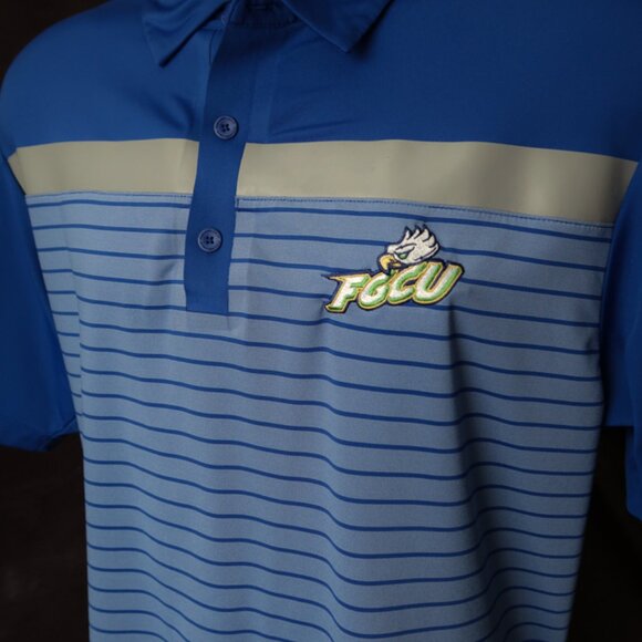FGCU Eagles Blue Columbia Stretch Polo (L) OMG! ⛳️ 🏀 - Picture 2 of 13